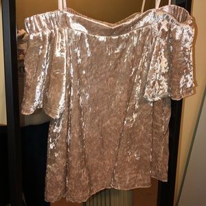 Velvet Off the Shoulder Top